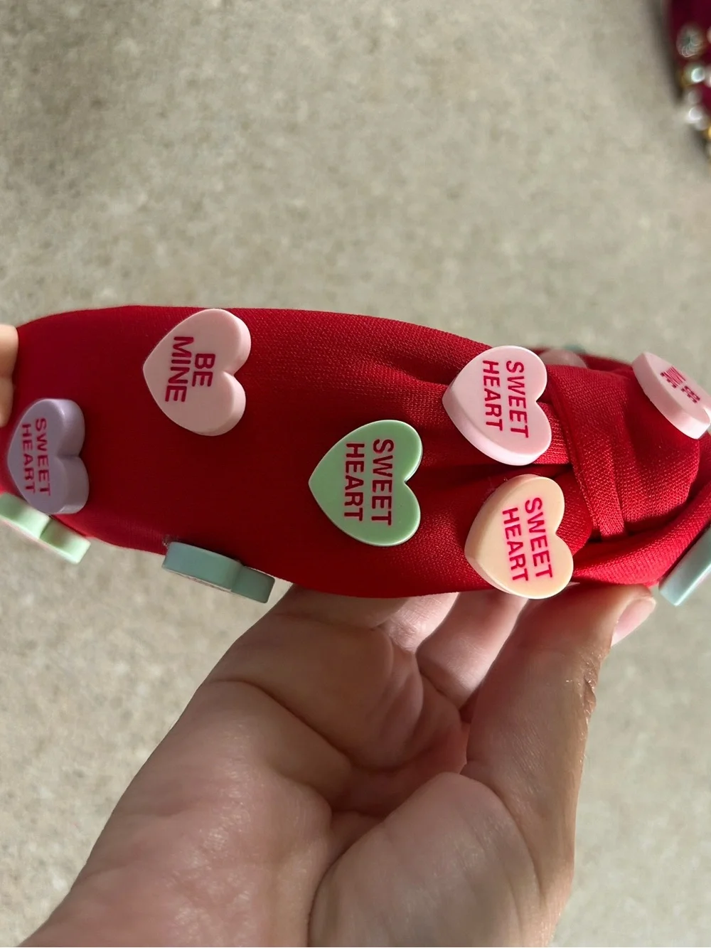 Headband with Candy Hearts